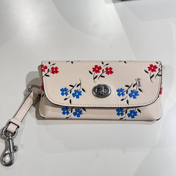 NWT Coach CU213 Sunglass Case With Floral Print - Picture 1 of 5